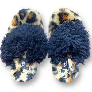 Ugg slippers furry Leopard print